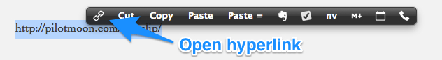 Popclip - Open Hyperlink extension